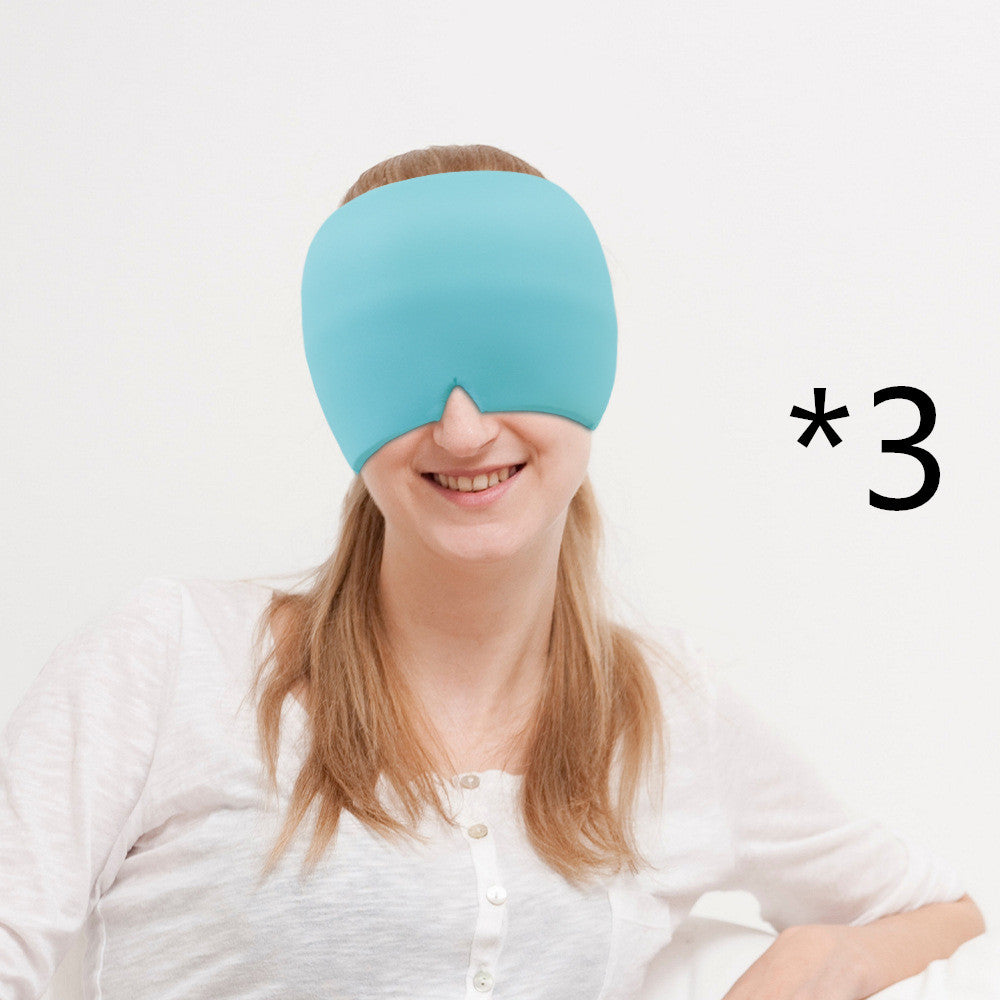 Ice Headache Relief Gel Eye Mask Double layer blue 3pcs