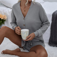 Two-Piece Loungewear Set For Women Grey