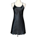 Satin Silk Nightwear/Sleepwear For Women Black