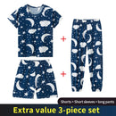 3 Piece Children's Summer Short-sleeved Pyjamas 3pcs-ja-xingyue 110 Height 100-110cm