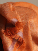 Cashmere Scarf And Ring Velvet Coral orange