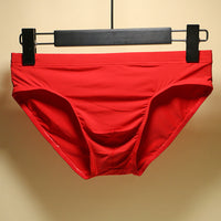 Men's Ice Silk Underwear Nylon Silk Smooth Red