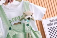 Children Cotton T-shirt Suspender Suit