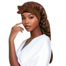 Women Bonnet Satin- Long Tail Coffee