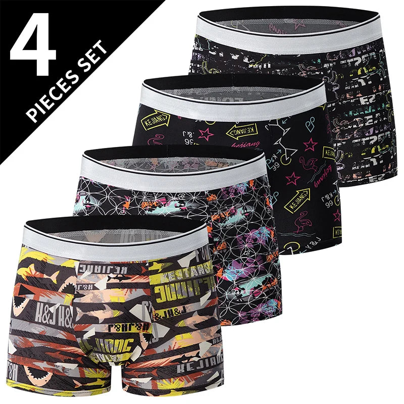 4-piece men's printed underwear