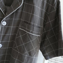 Single-line Plaid Pajamas Men's Set