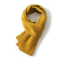 Cashmere Scarf - Wool Autumn Leaves Yellow 150x26