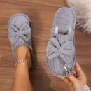 Home Indoor Warm Cotton Slippers Gray