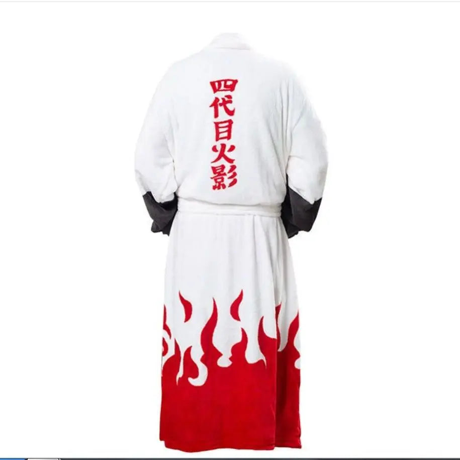 Naruto Robe Fire Shadows Bathrobe white robe one size