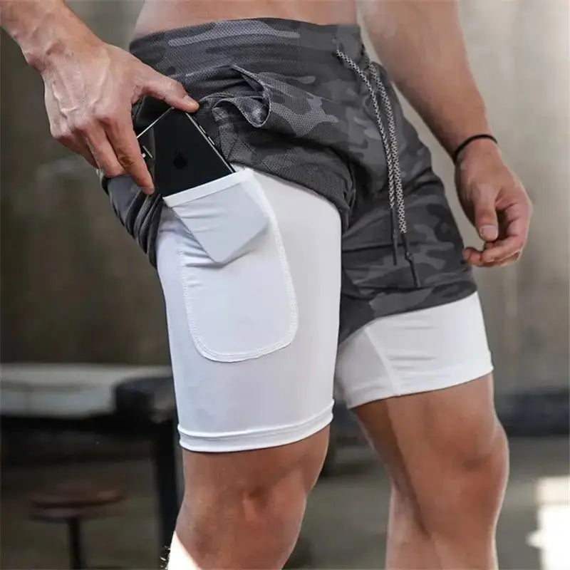 Men Running Shorts 2 In 1