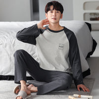 Pajamas Men's Cotton Long Sleeve NXF89335