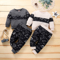 European And American Knitted Stitching Sports Children's Clothing