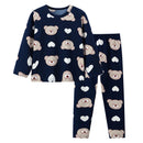 2-piece children's cute bear long-sleeved set