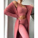 Cozy Pajama Set - 3 Piece Lounge Set Pink