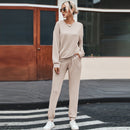 Comfortable Long-sleeved And Trousers Loungewear Set