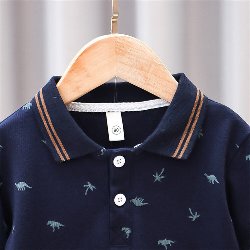 Short Sleeve Children Boys' Polo Collar T-shirt