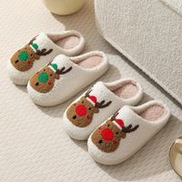 Family Cartoon Plush Slippers For Unisex