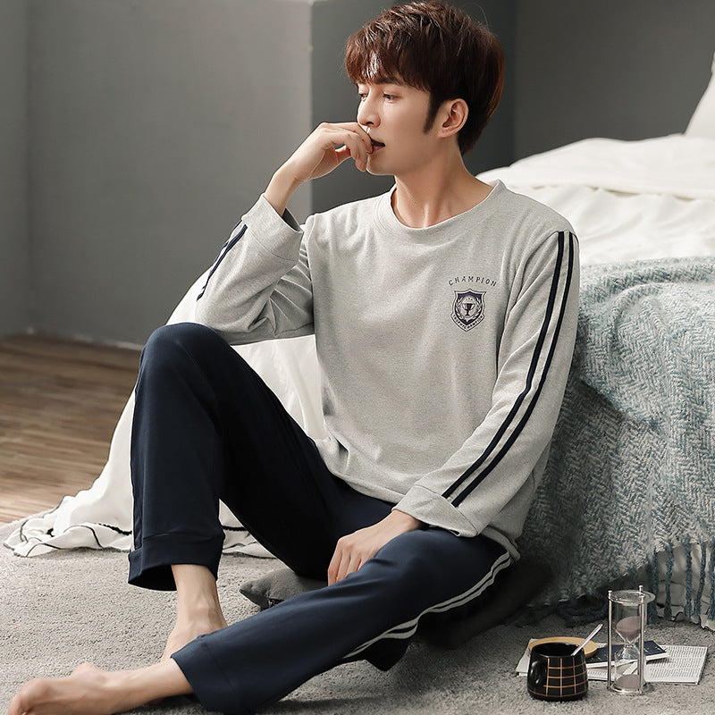 Pajamas Men's Cotton Long Sleeve NXF89305