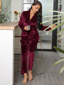 Fleece-lined Thick Loungewear Suit For Women