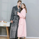 Coral Velvet Thick Couple Bathrobes