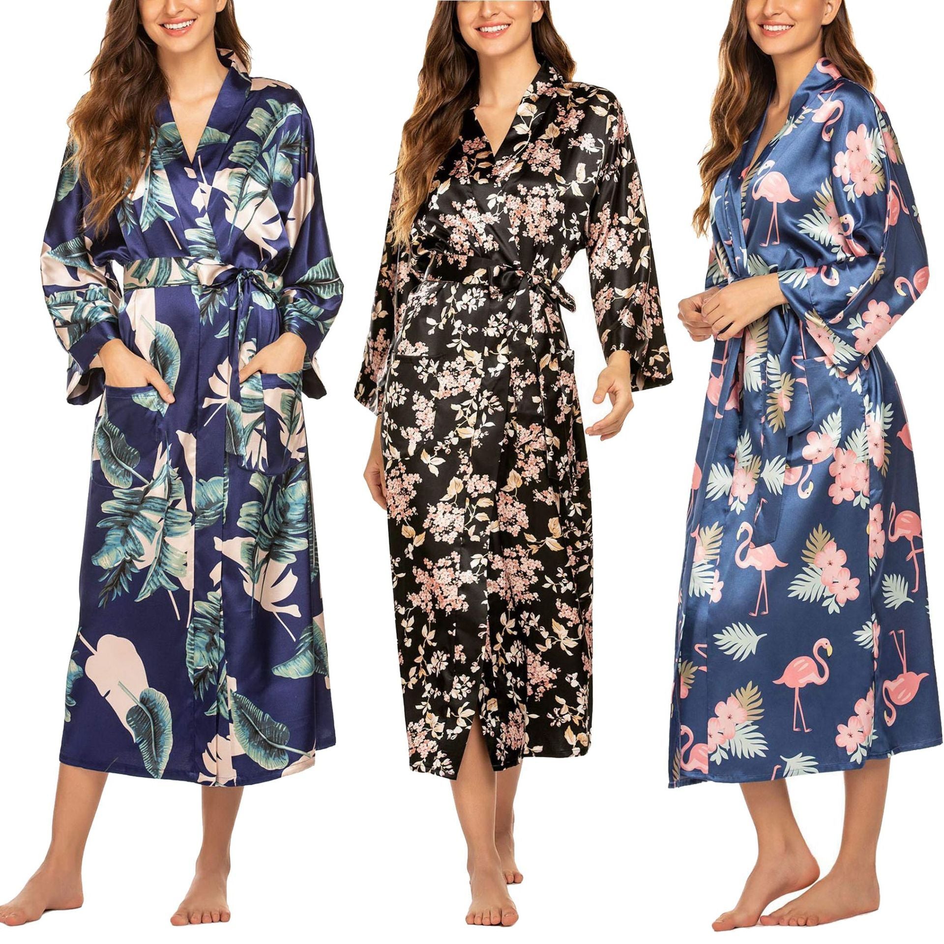 Women's Printing Long Sleeve Nightgown