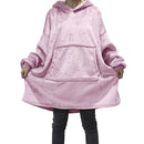 Men And Women Couples Paragraph Fleece Loungewear Robe Pink Average Size