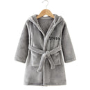 Children Hooded Flannel Bathrobe EF50E0 Size 110 (4-5 Years)