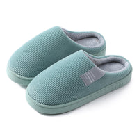 Corduroy Slippers - Home shoes Green