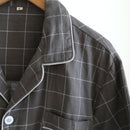 Single-line Plaid Pajamas Men's Set