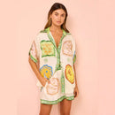 Women's Loose Fashion Printed Pyjamas Suit