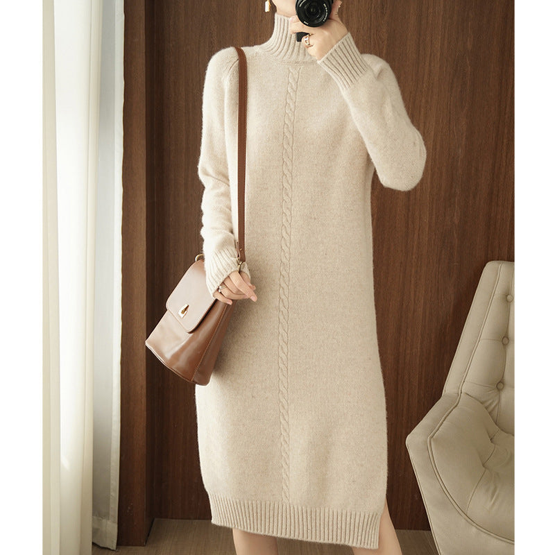 Women's Base Cashmere Woolen Skirt Beige