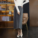 Elegant 100% Cashmere Skirt With Ties For Women