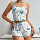 Sleepwear 2 PCS Short Tank Tops And Shorts blue S