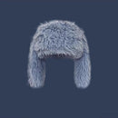 Sweet Cute Rabbit Ears Plush Bonnet For Children Rabbit Ear Plush Hat Blue M