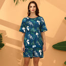 Casual Summer Two-piece Loungewear Set For Women Green