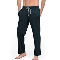 Casual Pants Cotton Solid Color Pyjamas Black