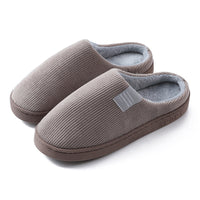 Corduroy Slippers - Home shoes Coffee