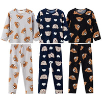 2-piece children's cute bear long-sleeved set