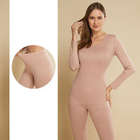 Cashmere Thermal Underwear Suit Womens lotus root pink