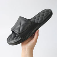 Summer Slippers Plaid Design Bathroom Slippers Black