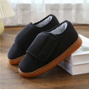 Large Opening Warm Cotton Slippers Bag Heel For Black