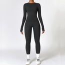 Tight-fitting Brushed Yoga Suit Black