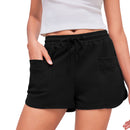 Fashion Simple Drawstring Strap Shorts Women