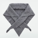 Brushed Cashmere Triangle Scarf Gray Gray