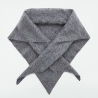 Brushed Cashmere Triangle Scarf Gray Gray