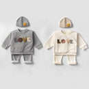 Two-Piece Wool Sweater Suit With LOVE Towel Embroidery For Children