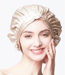 Pure Silk Hair Bonnets For Women champagne free size