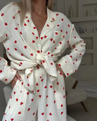 Women's Love Print Cotton Pyjamas