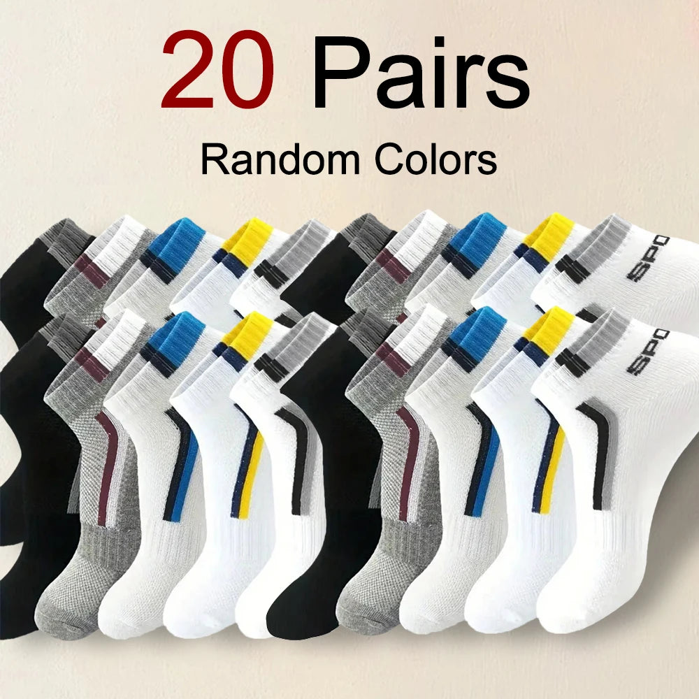 5/10/20/30 Pairs Short Socks 20 Pairs Mix One Size