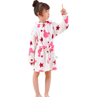 Children Hooded Flannel Bathrobe EF50K0 Size 120 (5-6 Years)